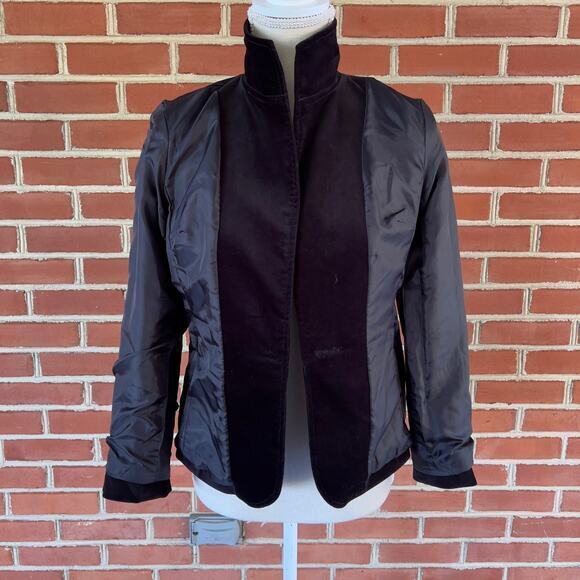 Talbots Women's Petite Black Velvet Lined Pockets Blazer Jacket Size 2P‎ - Picture 5 of 12